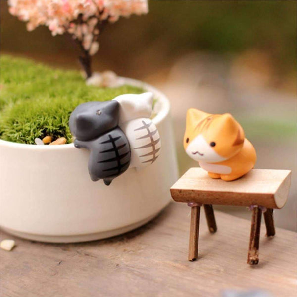 Miniature Home Decorative Cats 6 Pieces