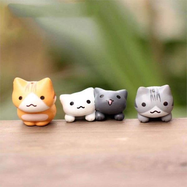 Miniature Home Decorative Cats 6 Pieces