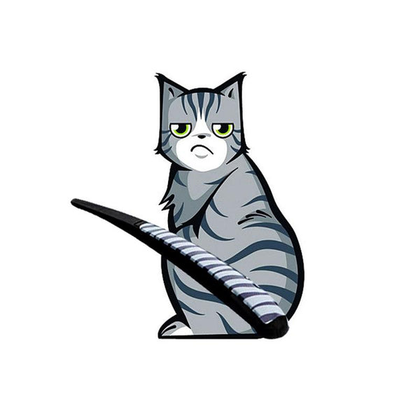 Funny Cat Window Decal - Wiper Blade Sticker