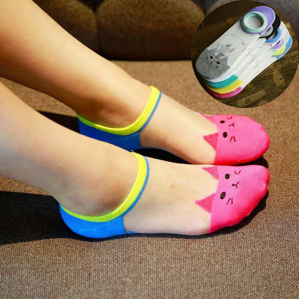 Cute Cat Face Low Cut Ankle Socks