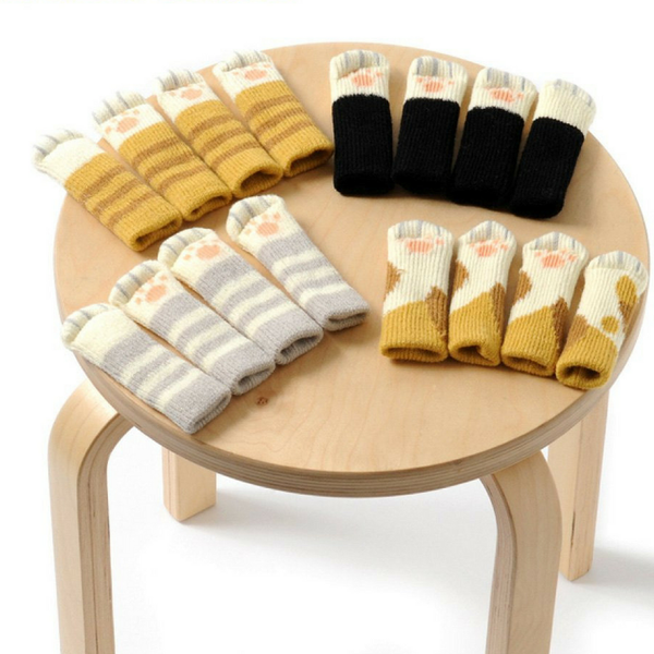 Chair Leg Cat Socks Furniture Protectors - 4pcs