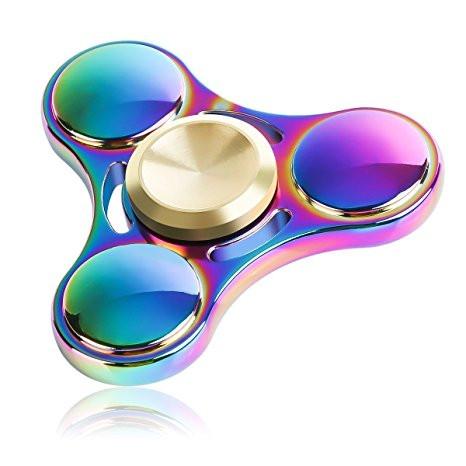 Rainbow Brass Fidget Spinner Toy