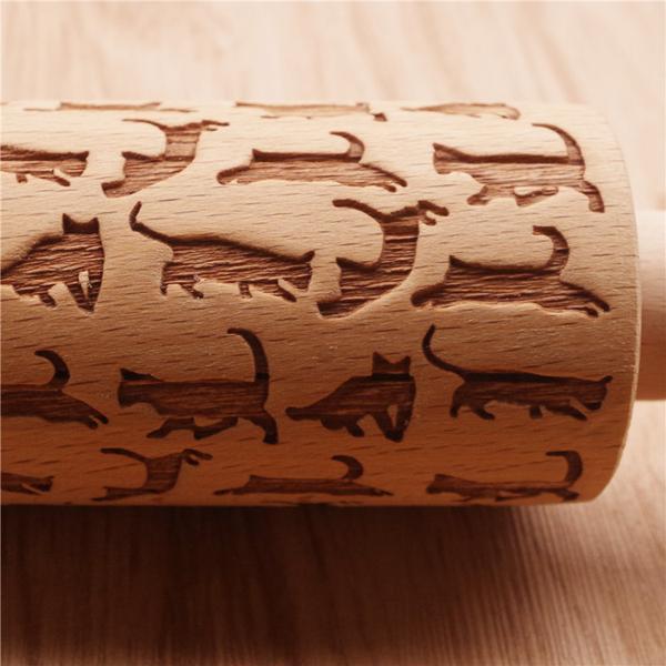Embossing Cat Patterns Rolling Pins