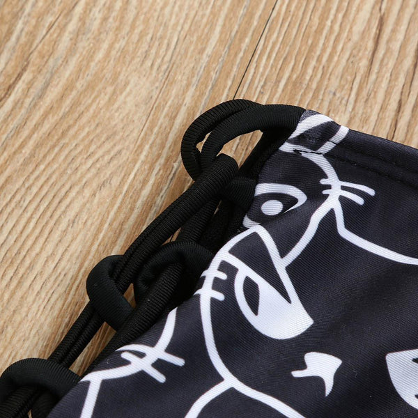 Cute Cat Faces Bikini Swimwear
