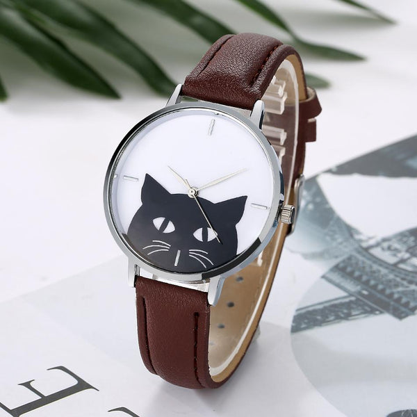 Adorable Cat Face Quartz Wrist Watch