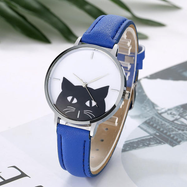 Adorable Cat Face Quartz Wrist Watch