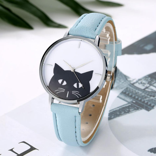 Adorable Cat Face Quartz Wrist Watch