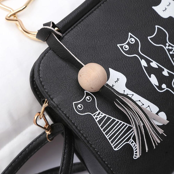 5 Cat Friends Hand/Shoulder Bag