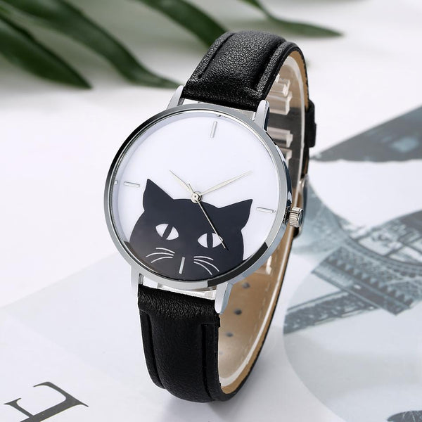 Adorable Cat Face Quartz Wrist Watch