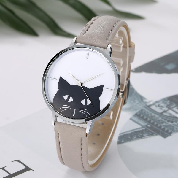 Adorable Cat Face Quartz Wrist Watch