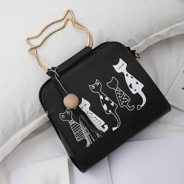 5 Cat Friends Hand/Shoulder Bag