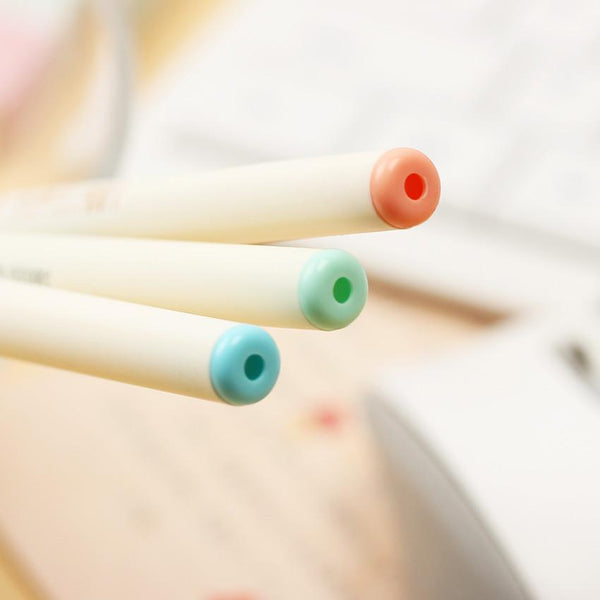 Set of 3 Cute Kawaii Ink Gel Cat Head Pens