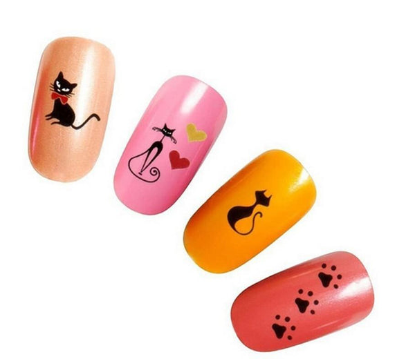Black Cat Nail Art Stickers