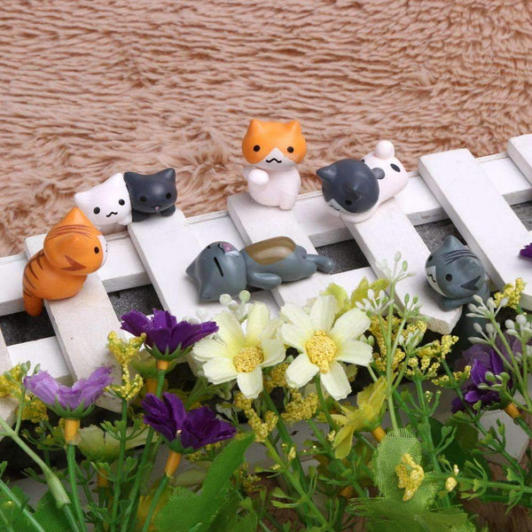Miniature Home Decorative Cats 6 Pieces