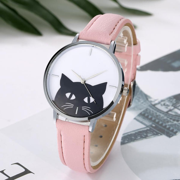 Adorable Cat Face Quartz Wrist Watch