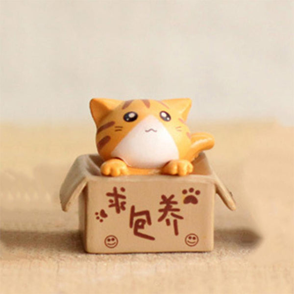 Miniature Garden In A Box Decorative Cat