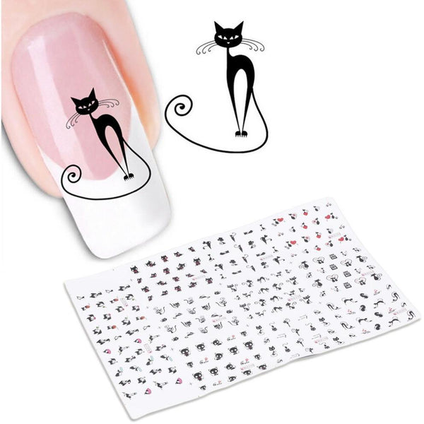 Black Cat Nail Art Stickers