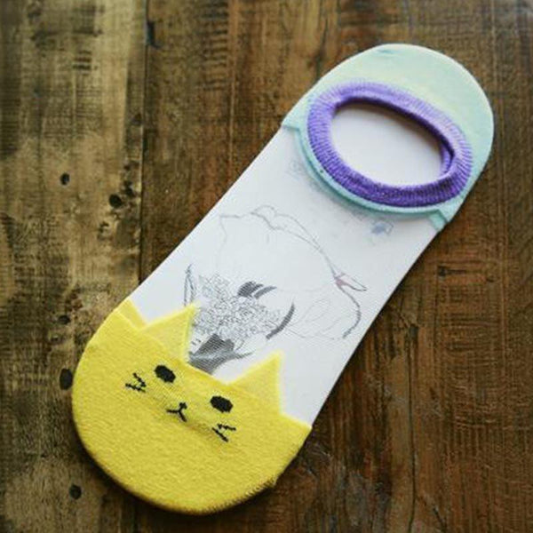 Cute Cat Face Low Cut Ankle Socks
