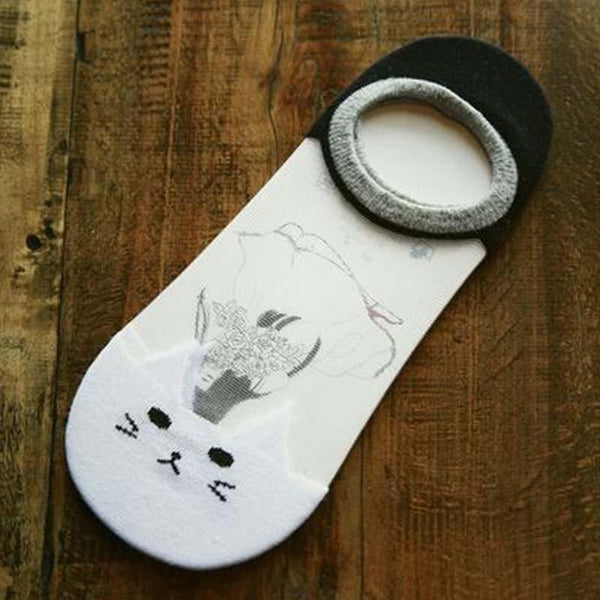 Cute Cat Face Low Cut Ankle Socks