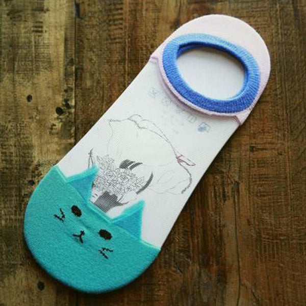 Cute Cat Face Low Cut Ankle Socks
