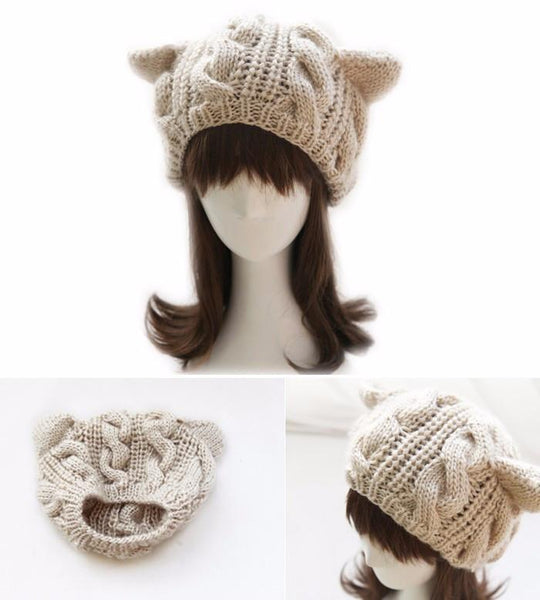 Adorable Cat Ear Knitted Beanies