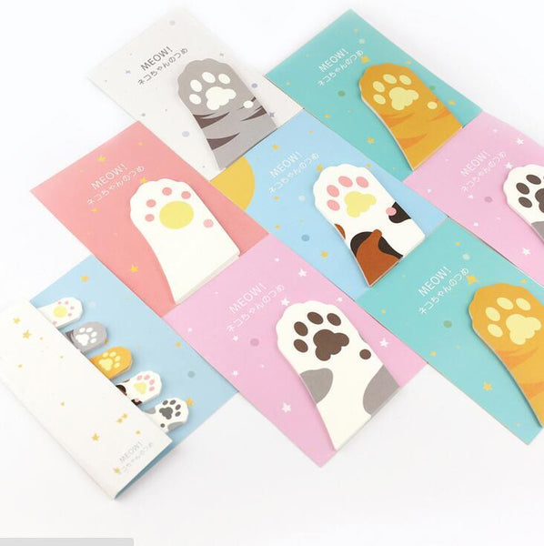 Cute Cat Paw Sticky Note Pads