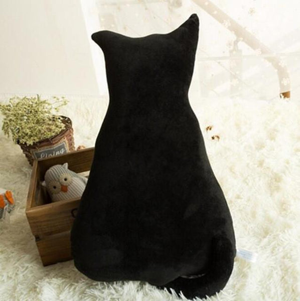 Cat Shaped Plush Throw Pillow
