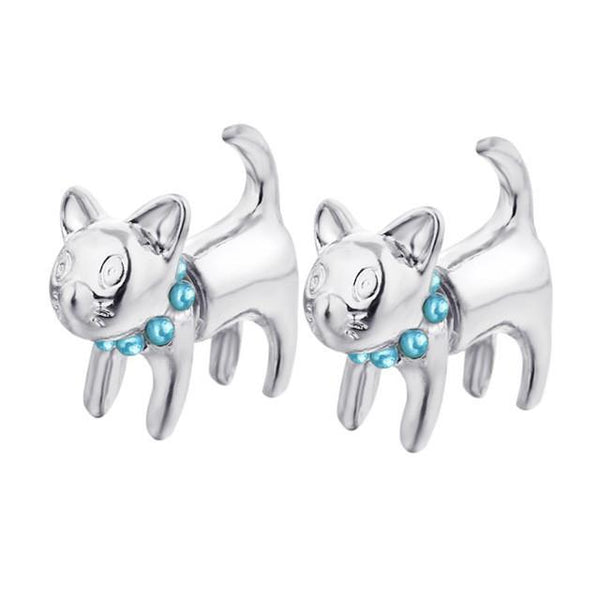 Cat Pearl Stud Earrings