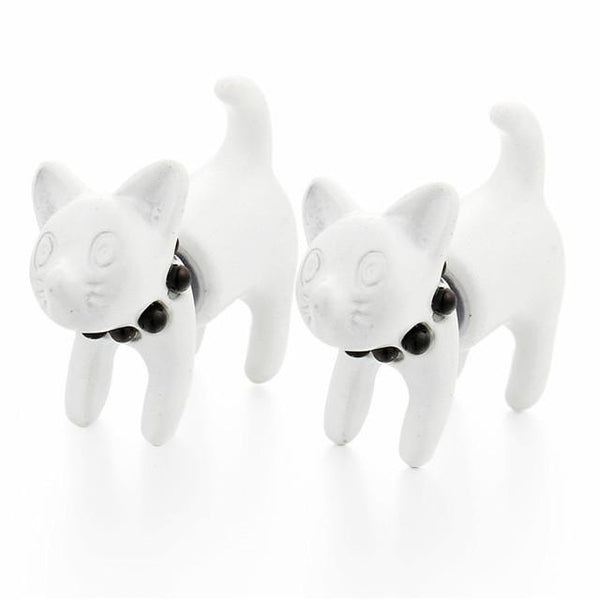 Cat Pearl Stud Earrings