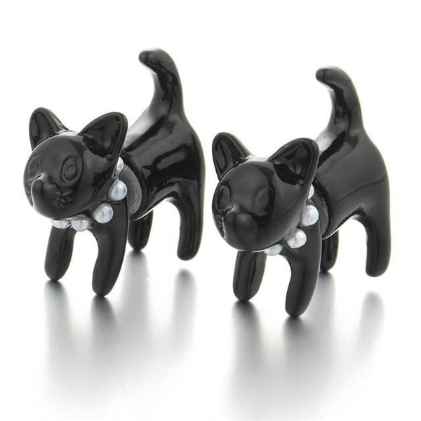 Cat Pearl Stud Earrings