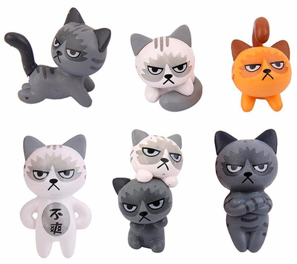 Miniature Garden Decorative Cats 6 Pieces