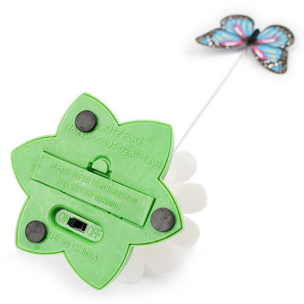 Interactive Cat Toys - Rotating Colorful Butterfly or Hummingbird