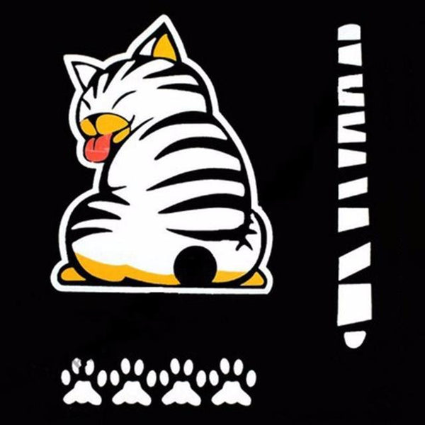 Funny Cat Window Decal - Wiper Blade Sticker