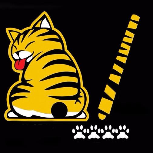 Funny Cat Window Decal - Wiper Blade Sticker