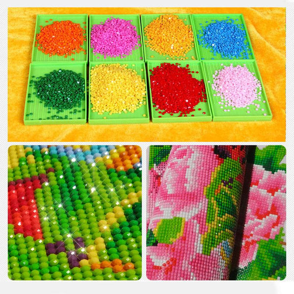 DIY Diamond Painting Flower Cat Mosiac Photo Canvas