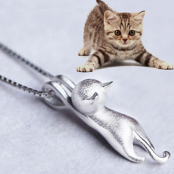 Hanging Kitty Pendant Necklace