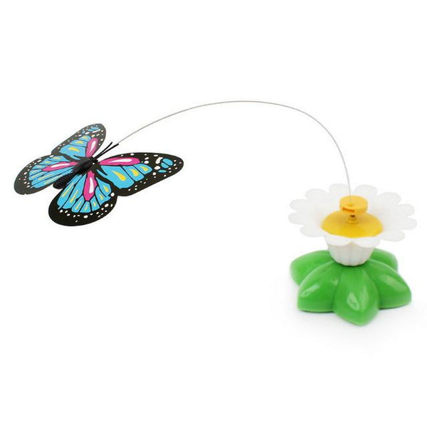 Interactive Cat Toys - Rotating Colorful Butterfly or Hummingbird
