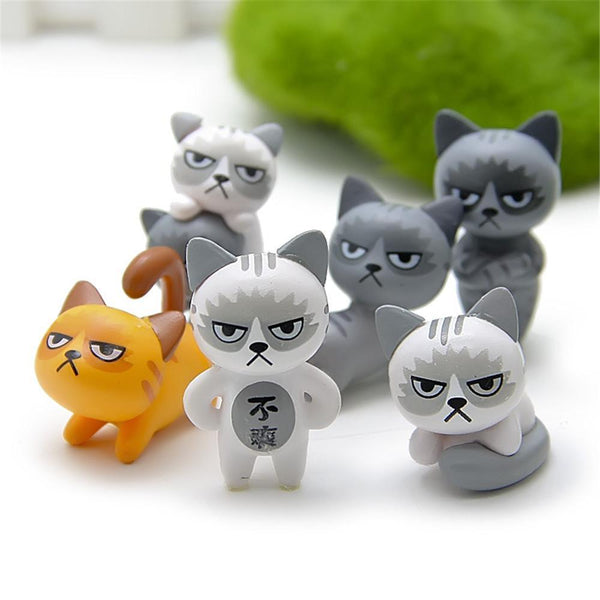 Miniature Garden Decorative Cats 6 Pieces