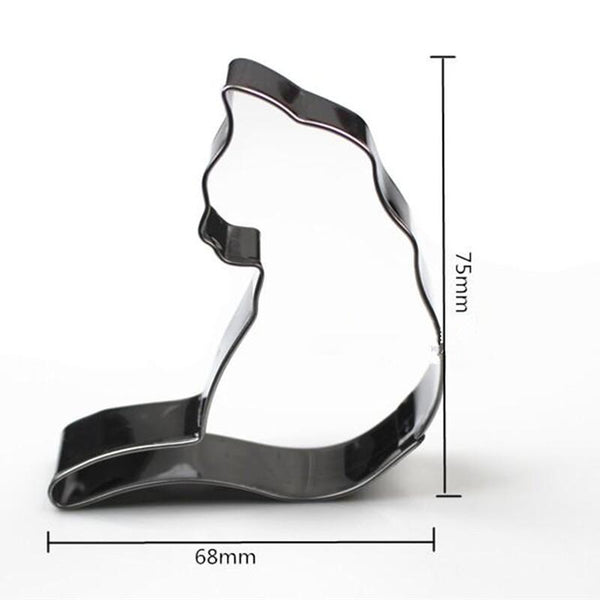 5 Pieces Set of Cat Shaped Cookie Cutter Molds