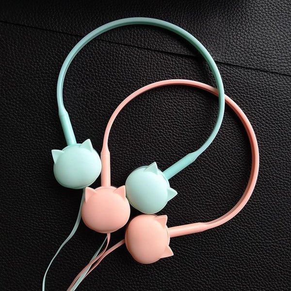 Cute Cat Stereo Earphones