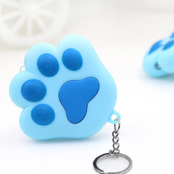 Cute Cat Paw LED Keychain with Sound