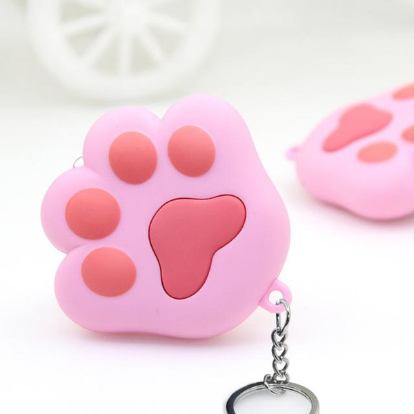Cute Cat Paw LED Keychain with Sound