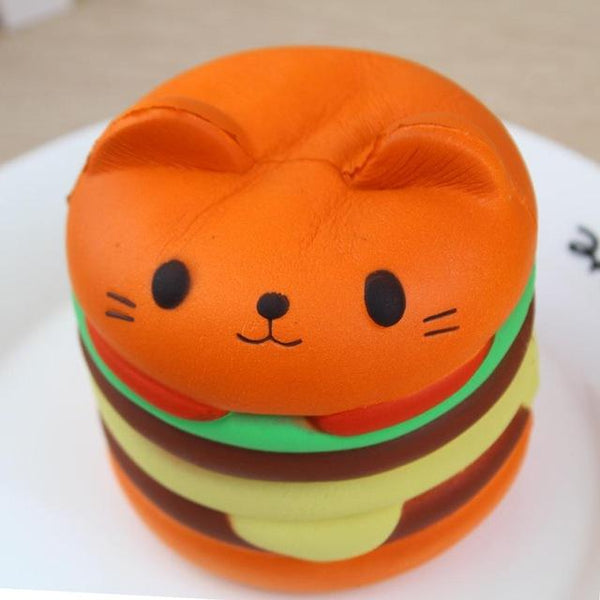 Squishy Cat Hamburger Stress Relief Toy
