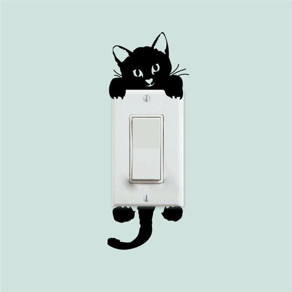 3D Cat Wall/Toilet Vinyl Decal Wall Sticker