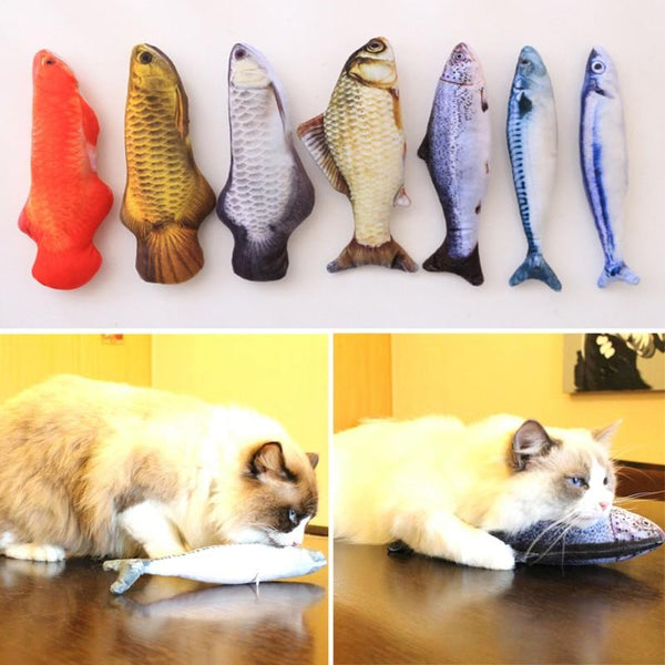 Stuffed Catnip Fish Plush Cat Toy
