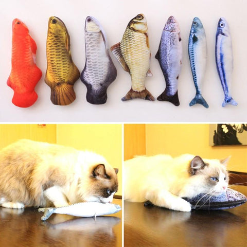 Stuffed Catnip Fish Plush Cat Toy