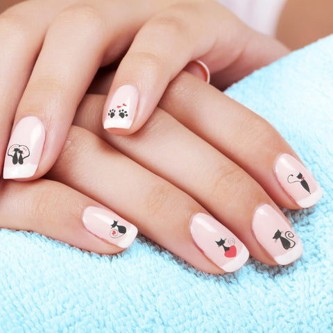 Black Cat Nail Art Stickers