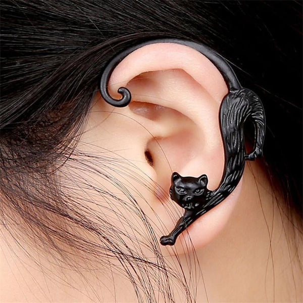 Vintage Cat Tail Ear Ring Stud