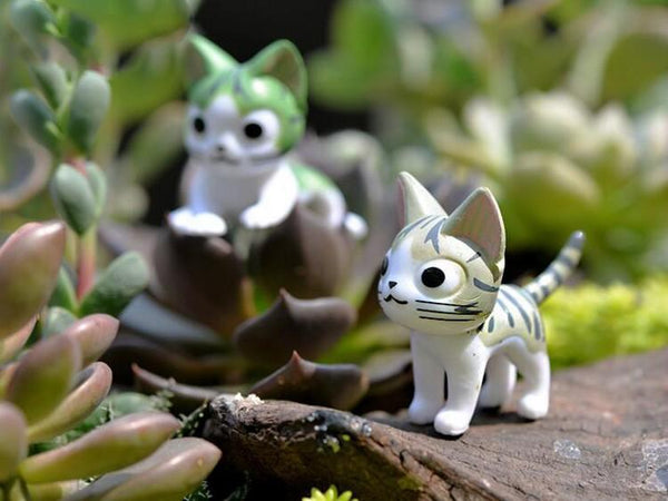 Miniature Home Decorative Anime Cats 6 Pieces