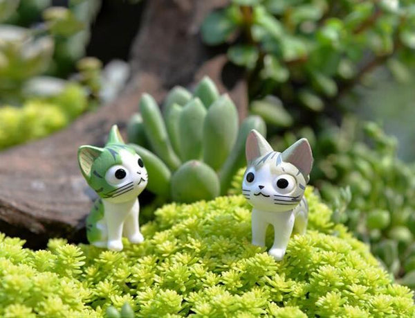 Miniature Home Decorative Anime Cats 6 Pieces
